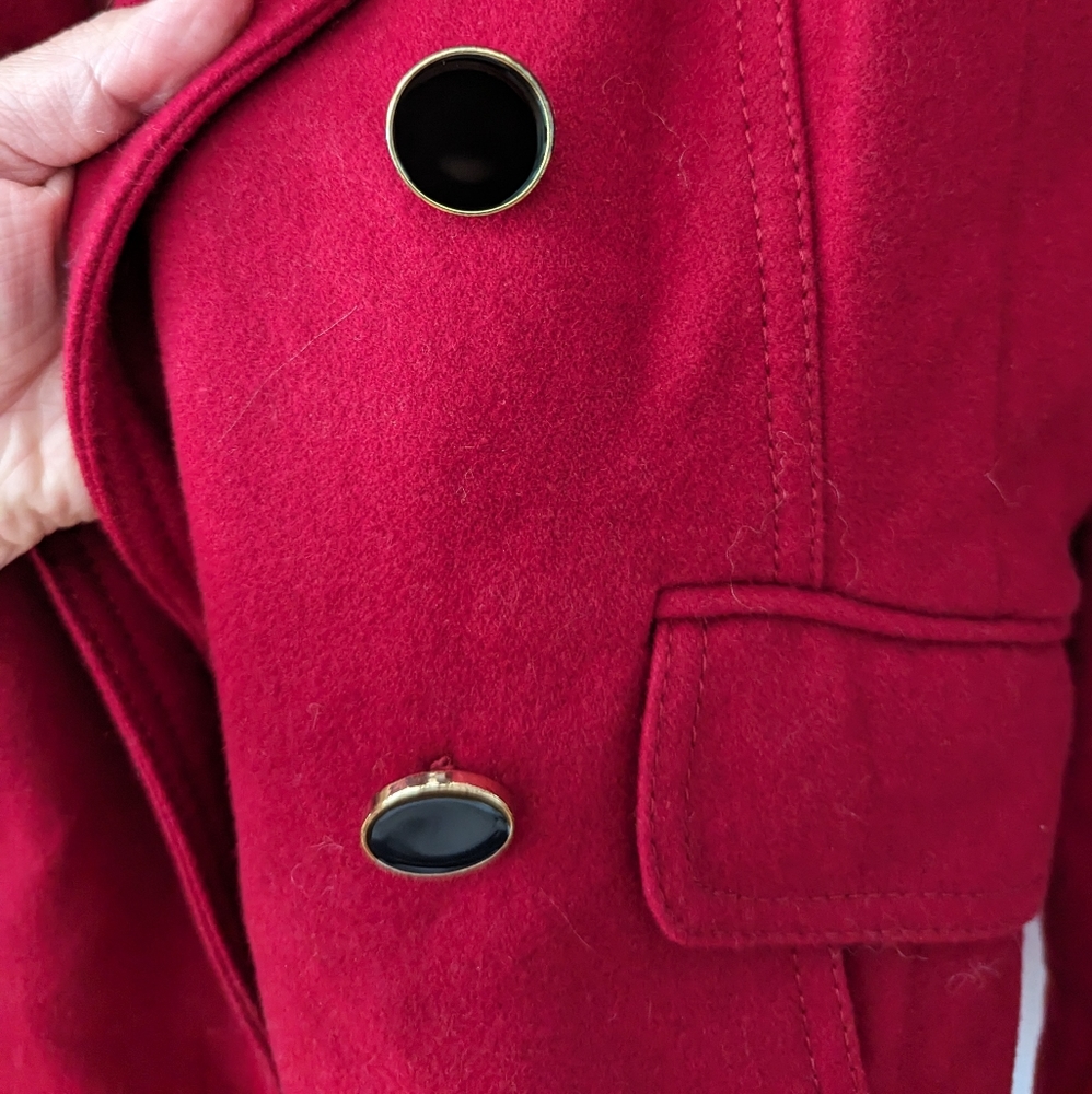 Express Red Peacoat XS - Picture 3 of 8
